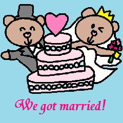 Cute wedding sticker1