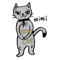グレーの猫 mimi