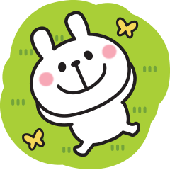 Adult cute rabbit spring sticker