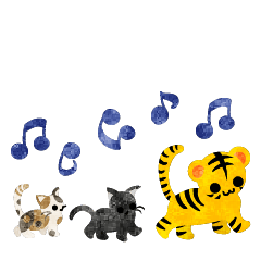 Sticker of Cute Cute Tigers