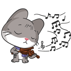 Meow the Tabby Cat : Animated Sticker