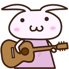 Rabbit guitar girl