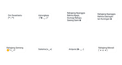 Text Balloons 2 : Basa Bali