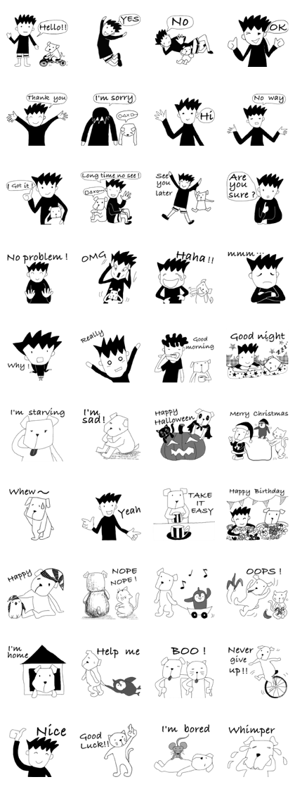 Monochrome friends 2.