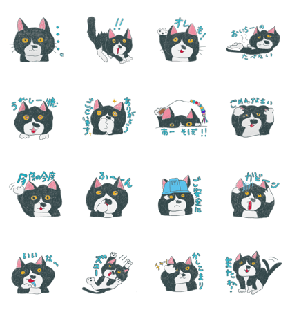 hachiware cat ittoku sticker