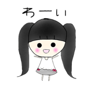 Black hair twin tail girl