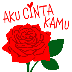 Indonésio/"EU AMO VOCÊ" Rosas vermelhas