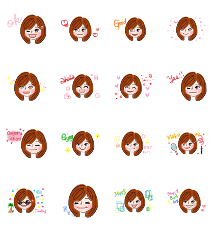 Chihhiy of the happy girl of the Bob cut