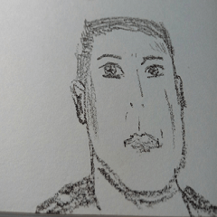 Sketch with eyebrow pencil