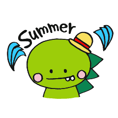 Dinosaur with animals - summer ver