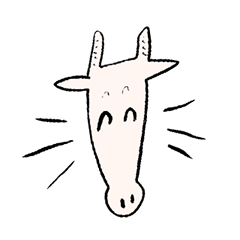 The funny white cow