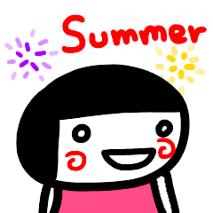 sirome girl sticker summer