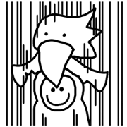 A person who is a cosplayer of a parrot