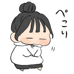 Girl Long Hair Line Stickers Line Store