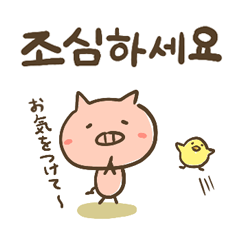 돼지 이모티콘 한국어2