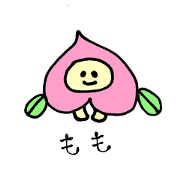 a peach "Momo-san "