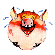 Watercolor Piggies