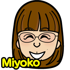 Caricature stamp with name Miyoko