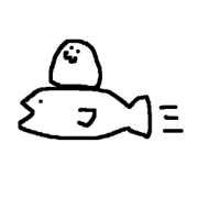 A bouncy character sticker