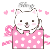 The Puppy Dog, Terry. Cute Stickers
