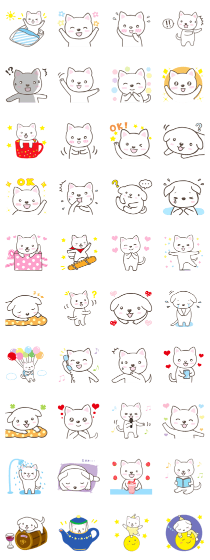 The Puppy Dog, Terry. Cute Stickers