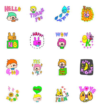 Cute stickers that anyone can use