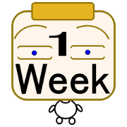 One week sticker