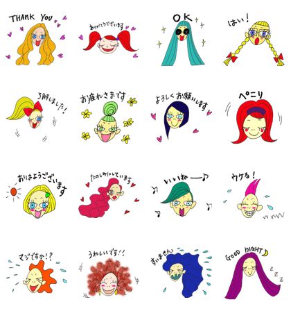 COLORFUL HAIRMAKE GIRLS