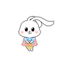 Cute rabbit with long ears