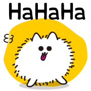 Moving!White Dog like pilling Sticker_en