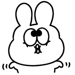 Playful fat rabbit moving sticker