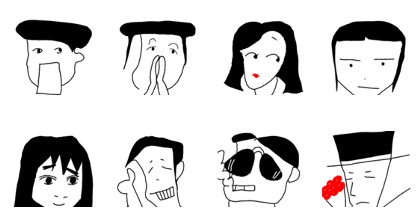 monochrome people