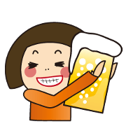 Let's enjoy having a drink with friends.