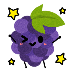 Cute grape sticker
