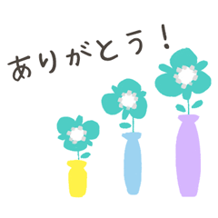 Cute flower stickers