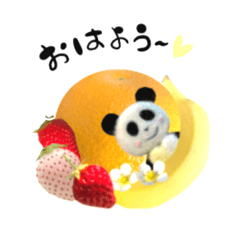 Yurufude Panda with fruits!