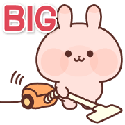 Mochikoro Pink Rabbit(Big sticker)