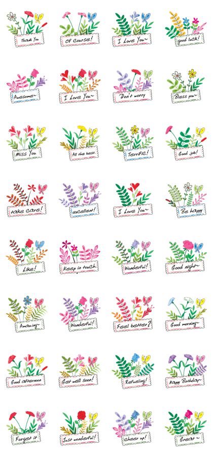 Flowers and greeting card 4