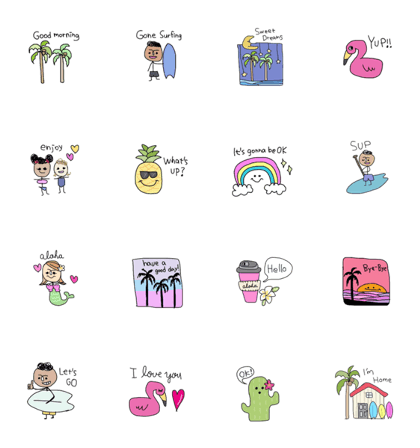 aloha style sticker