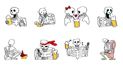 Beer sukisuki skeleton