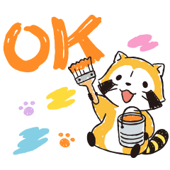Line Stickers Painting Rascal Free Download