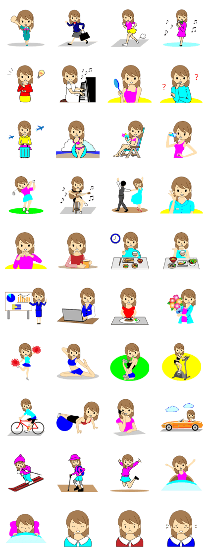 A common life of lady's office worker