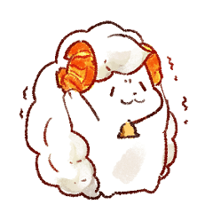 San-chan: Croissant sheep greetings