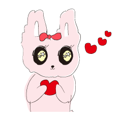 Bunny & Bear/ Hearts & love cute rubbit