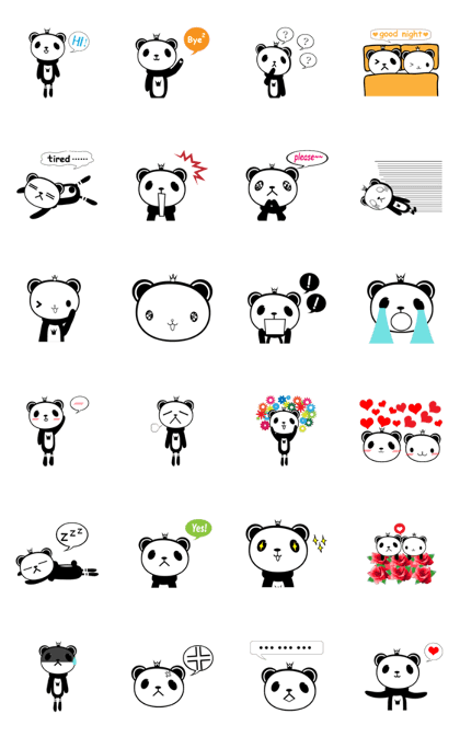 Weibo Panda 1:cute animated stickers