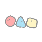 Serious round, triangle, square