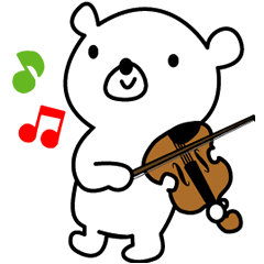 Bear playing the violin
