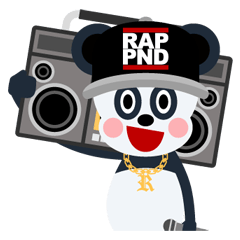 Rap Panda characters Sticker Ver.1