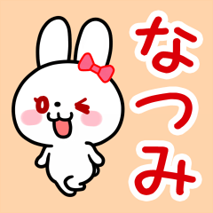 The white rabbit with ribbon for"Natumi"