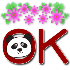 Cute panda-big font-practical greetings